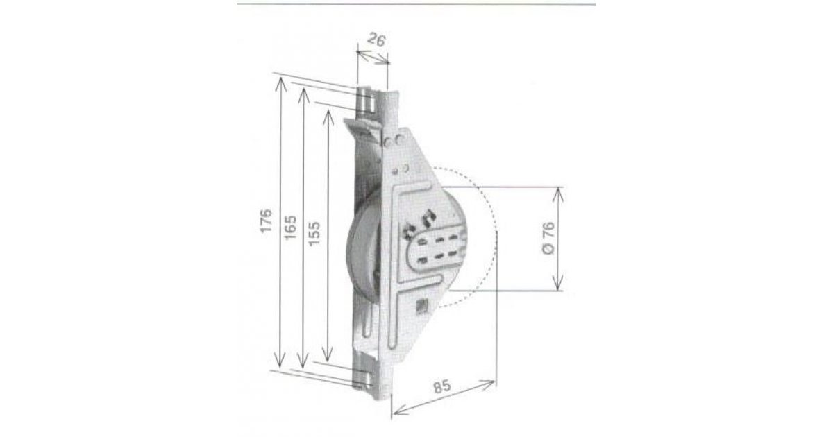 Avvolgitore semincasso per tapparelle, 165mm / 10m - Mi-Metal S.r.l.