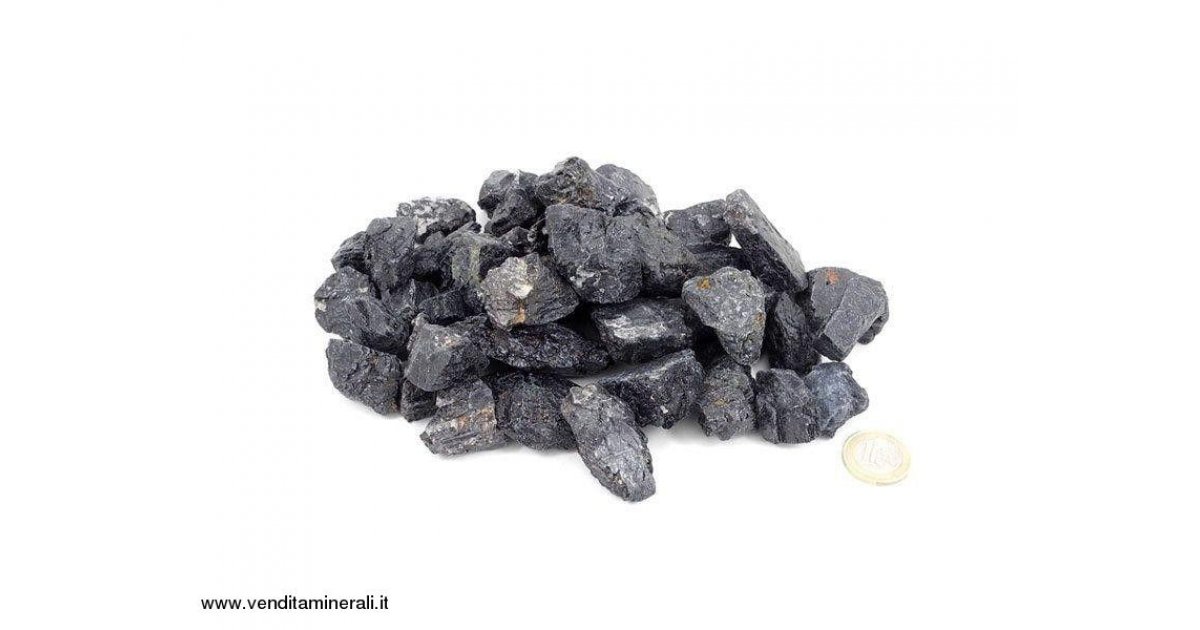 Tormalina nera - piccole pietre grezze (3 - 5 cm) - 1 kg, Minerali Grezzi  Piccole pietre grezze