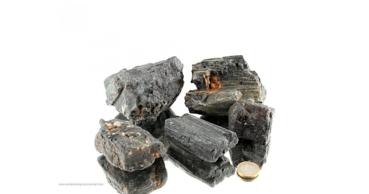 Tormalina Nera Grezza, 1 pz. da 450-600 gr - Minerali Tormalina - Tormalina  - Pietre - Gioielli in Pietre Dure e Preziose