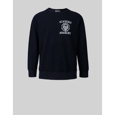 DONDUP FELPA REVERSIBILE IN COTONE BLU