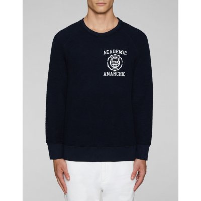 DONDUP FELPA REVERSIBILE IN COTONE BLU