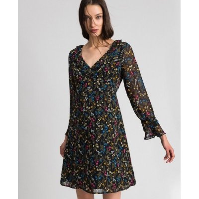 MYTWIN ABITO NERO CON STAMPA A FIORI