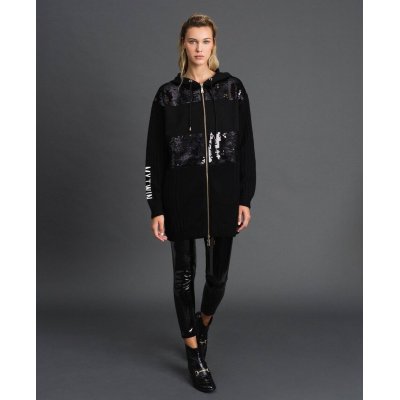 MYTWIN GIACCA CABAN CON PAILLETTES IN TONO