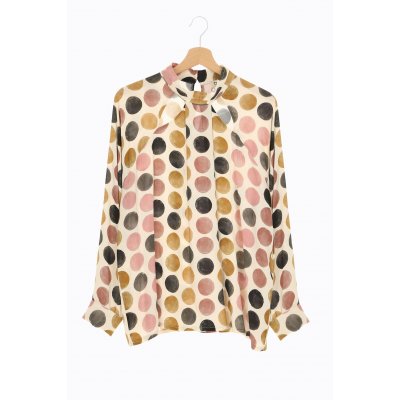 DIXIE BLUSA PERKINS STAMPATA CON SPACCHI SIMMETRICI