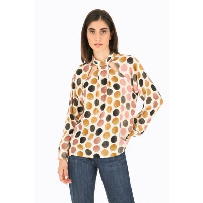DIXIE BLUSA PERKINS STAMPATA CON SPACCHI SIMMETRICI