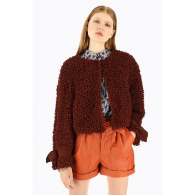 DIXIE MAGLIONE TEDDY CON FIOCCHI SULLE MANICHE