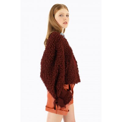 DIXIE MAGLIONE TEDDY CON FIOCCHI SULLE MANICHE