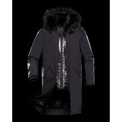 SHIBUYA PARKA NERO CON PELO STACCABILE