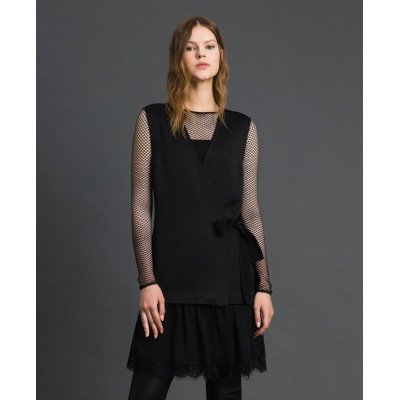 MYTWIN ABITO CON FIOCCO E BALZA IN PIZZO