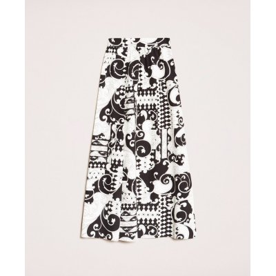 LE COEUR GONNA STAMPA LIBERTY WHITE BLACK