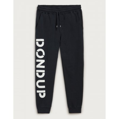 DONDUP PANTALONE BLU IN FELPA CON STAMPA