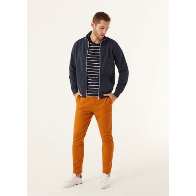 COLMAR FELPA BLU IN COTONE CON ZIP IN CONTRASTO