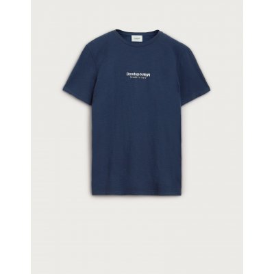 DONDUP T SHIRT BLU IN COTONE CON STAMPA