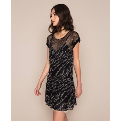 LE COEUR ABITO IN TULLE CON LOGO RICAMATO