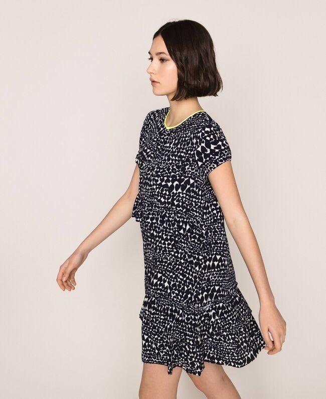 LE COEUR ABITO CON STAMPA A CUORI E BALZE