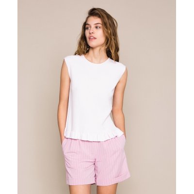 LE COEUR TOP A COSTINE CON VOLANT