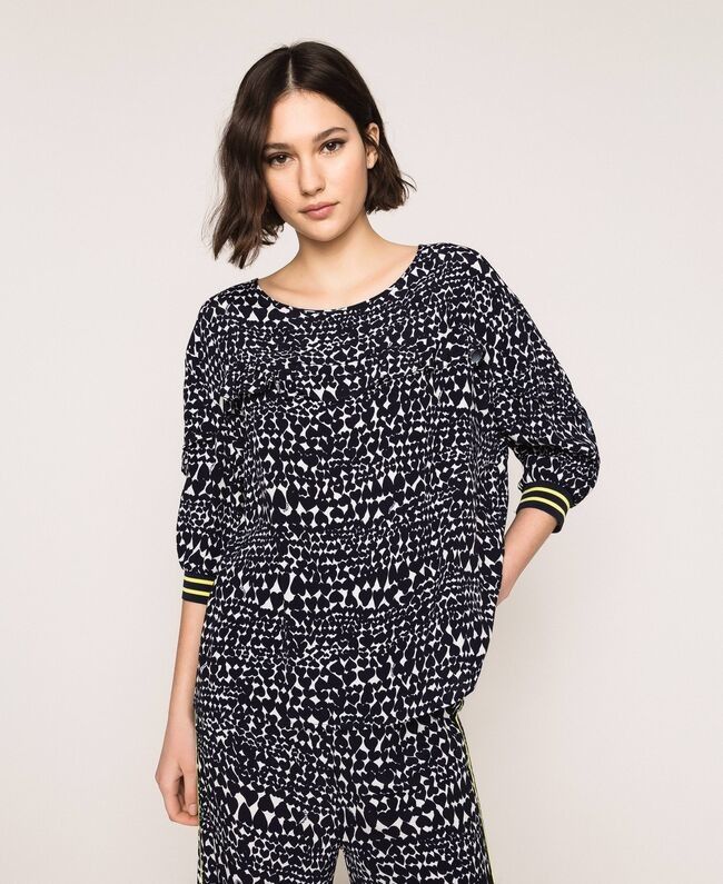 LE COEUR BLUSA CON STAMPA A CUORI