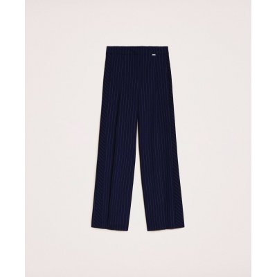 LE COEUR PANTALONI A PALAZZO GESSATI BLU