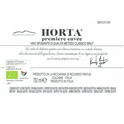 Metodo Classico Horta Premiere Cuvèe