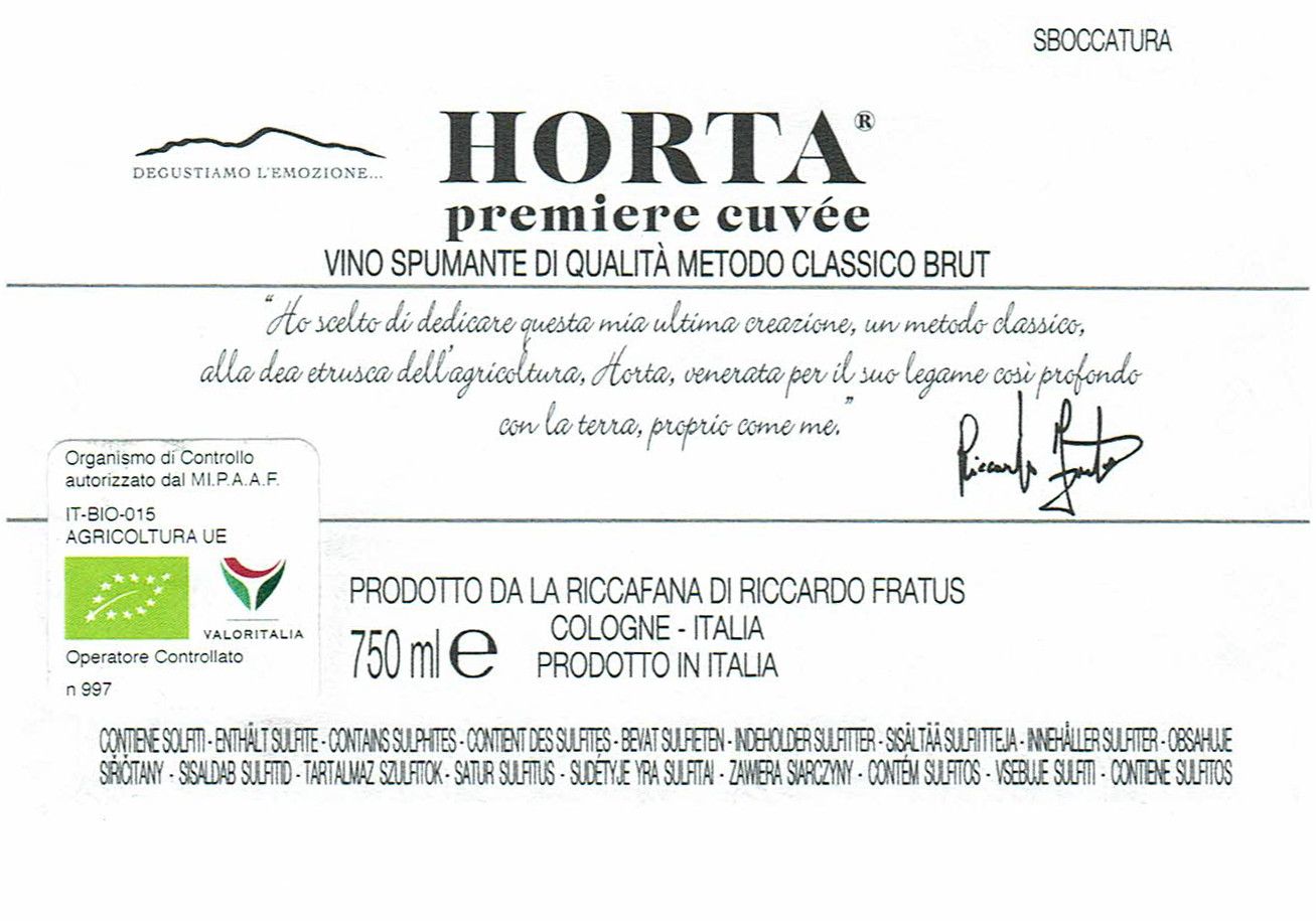 Metodo Classico Horta Premiere Cuvèe