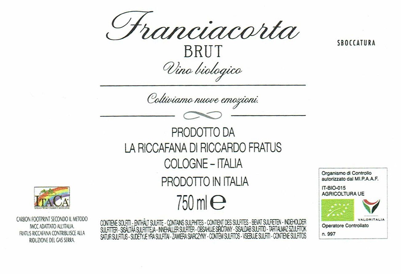 Riccafana Franciacorta DOCG Brut Bio