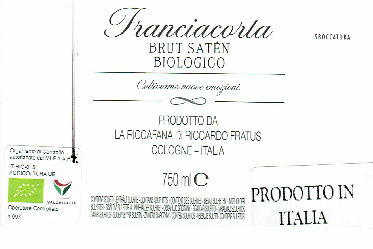 Riccafana Franciacorta DOCG Satén Bio