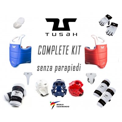 KIT Offerta Protezioni per Taekwondo Tusah Completo Omologato WT WTF