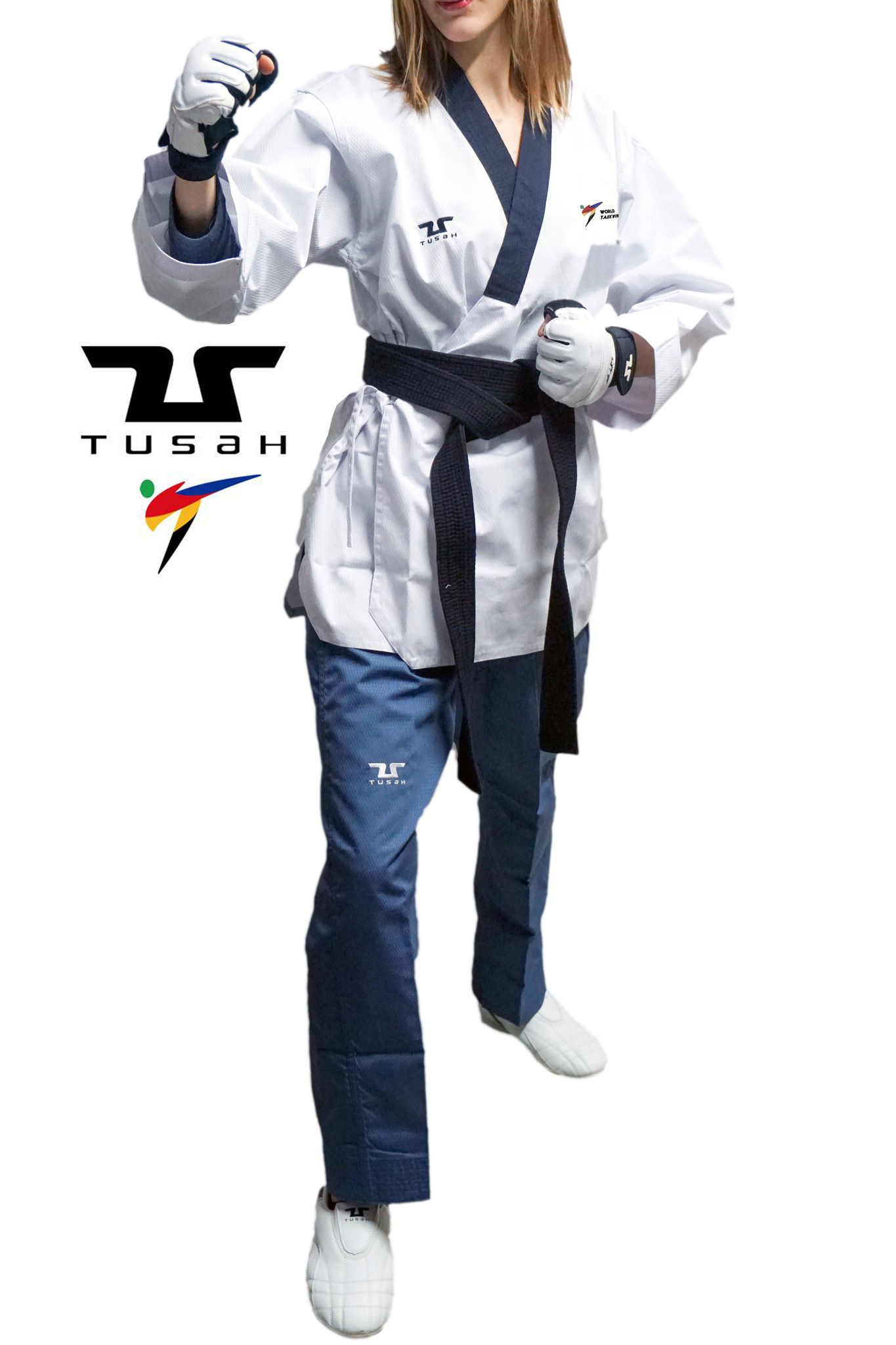 Poomsae Easyfit Dan Femminile Tusah per Taekwondo Omologato WT per forme e competizioni