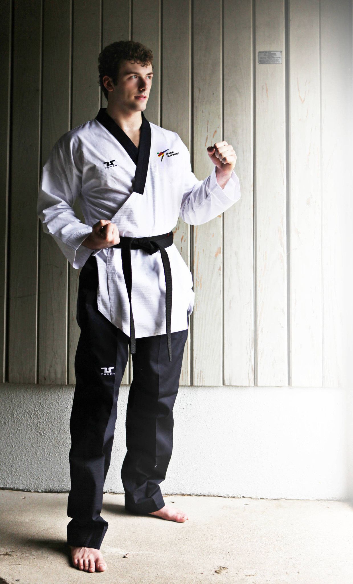 Poomsae Easyfit Dan Maschile Tusah per Taekwondo Omologato WT per forme e competizioni