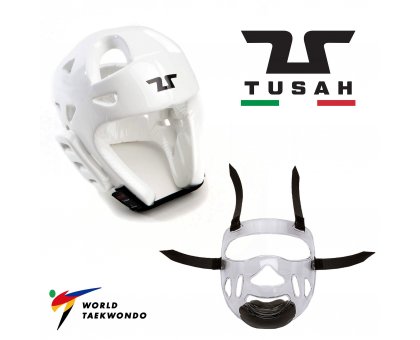 Casco Caschetto con Maschera Visiera Tusah Omologato WT WTF