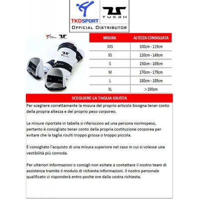 Paratibia con piede Removibile Tusah per Taekwondo Omologato WT WTF Protezione tibia