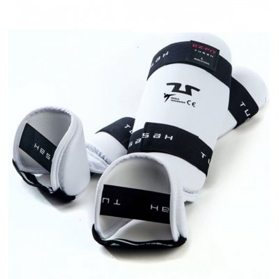Paratibia con piede Removibile Tusah per Taekwondo Omologato WT WTF Protezione tibia