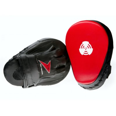 Master - Guanti da passata Curved in pelle per allenamenti di Taekwondo, Karate, Boxe, Kickboxe, calci e pugni