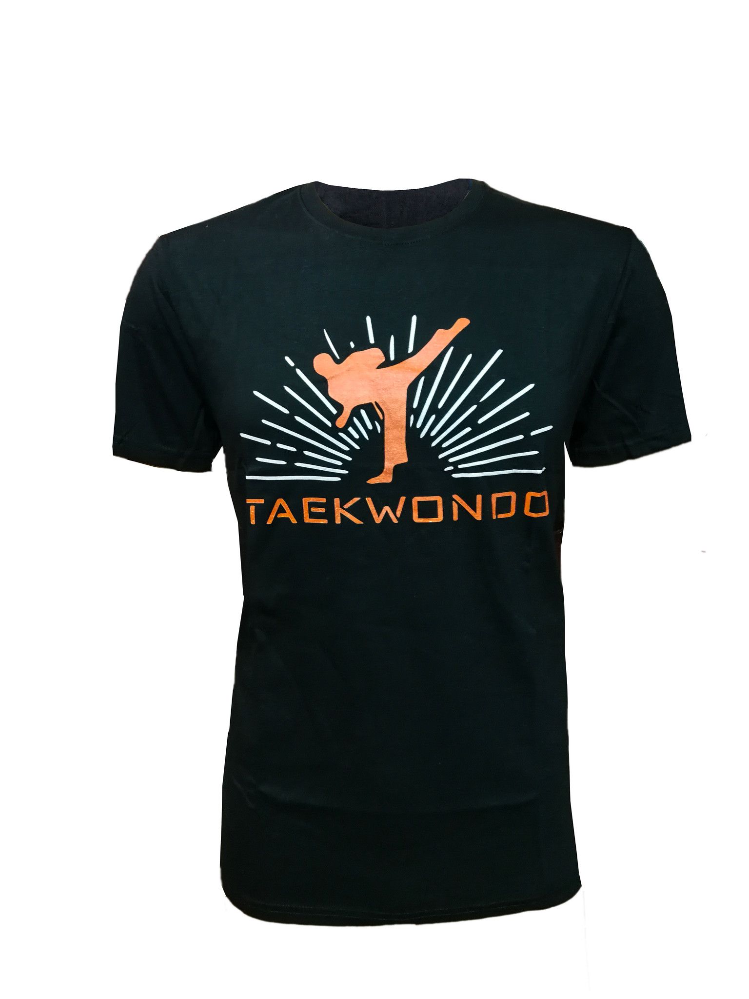 T-shirt Taekwondo  Calcio   Nera 100% cotone