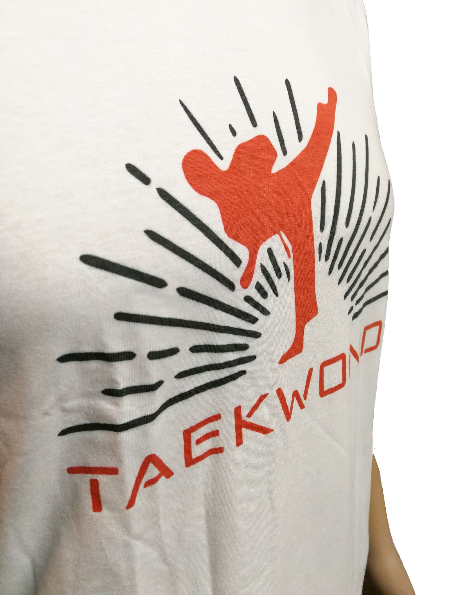 T-shirt Taekwondo  Calcio   Bianca 100% cotone