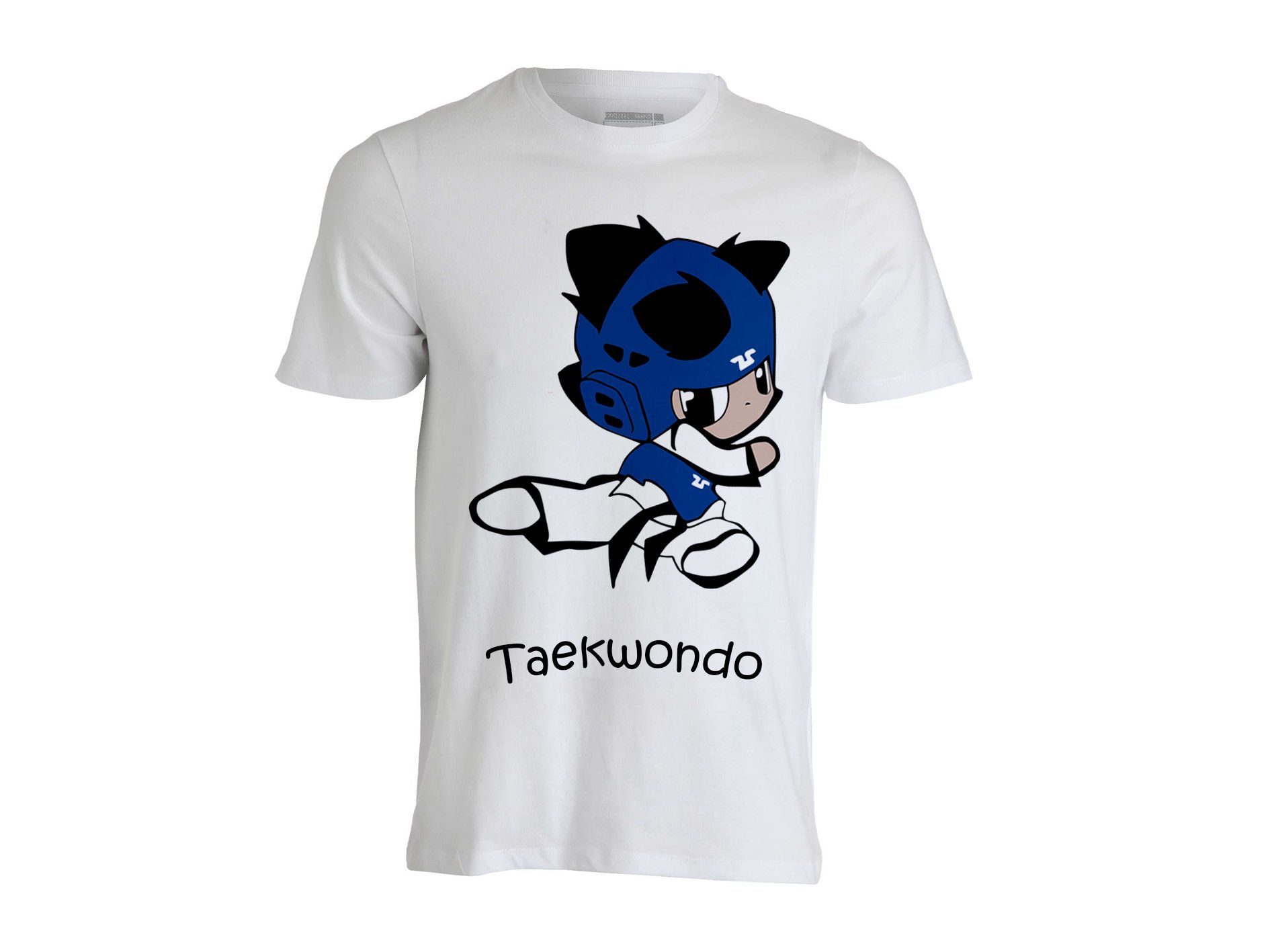 T-shirt Taekwondo  KIDS  Blu 100% cotone