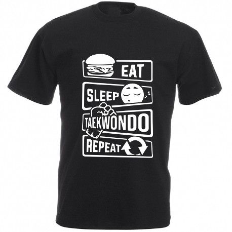 T-shirt Taekwondo  TKD Repeat