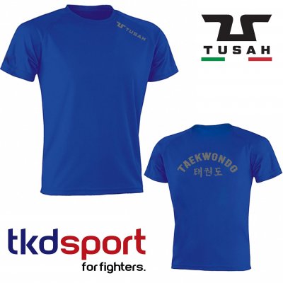 T-shirt Runner Taekwondo Tusah 2.0 Blu traspirante Dry Tech WT WTF