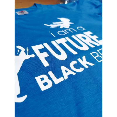 T-shirt Taekwondo Karate I am a Future Black Belt azzurra
