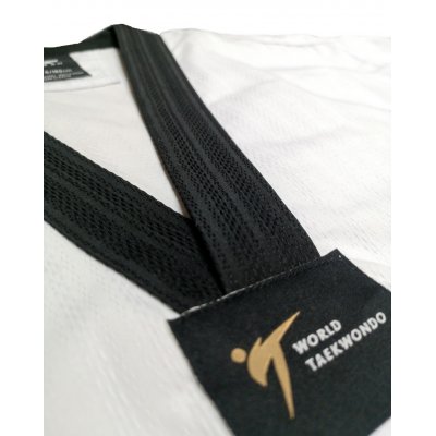Dobok per Taekwondo Tusah Elite Uniform collo Nero Omologato WT WTF per competizioni ed allenamenti
