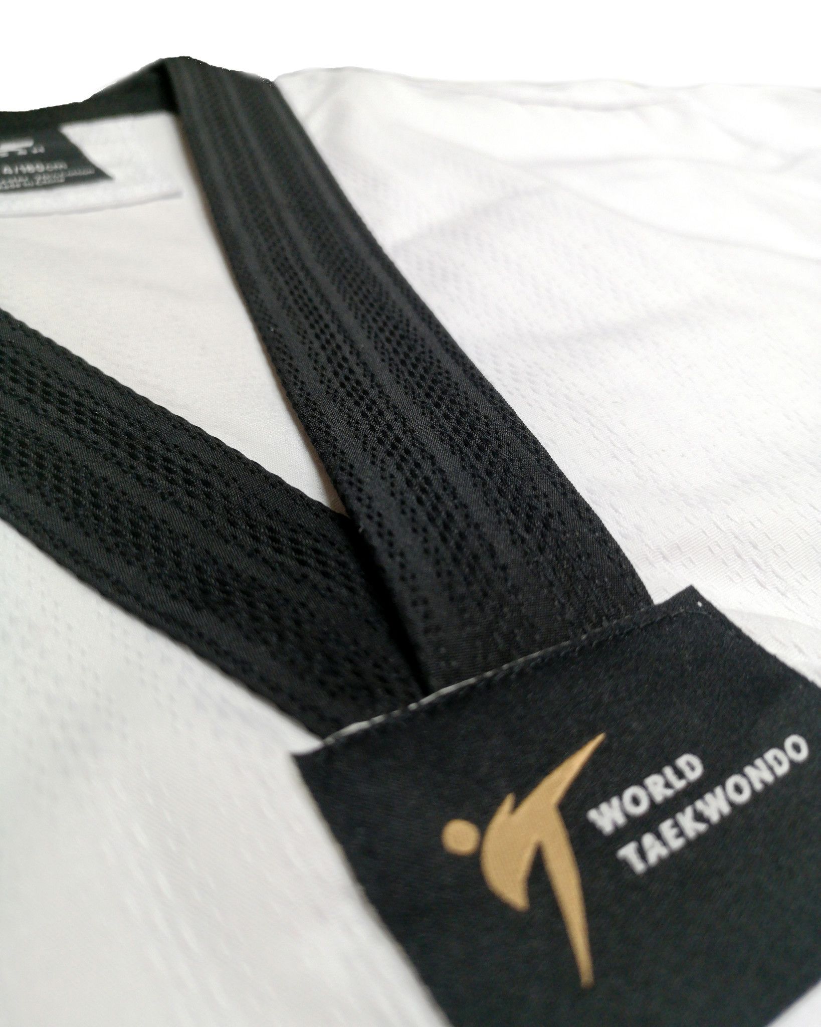 Dobok per Taekwondo Tusah Elite Uniform collo Nero Omologato WT WTF per competizioni ed allenamenti