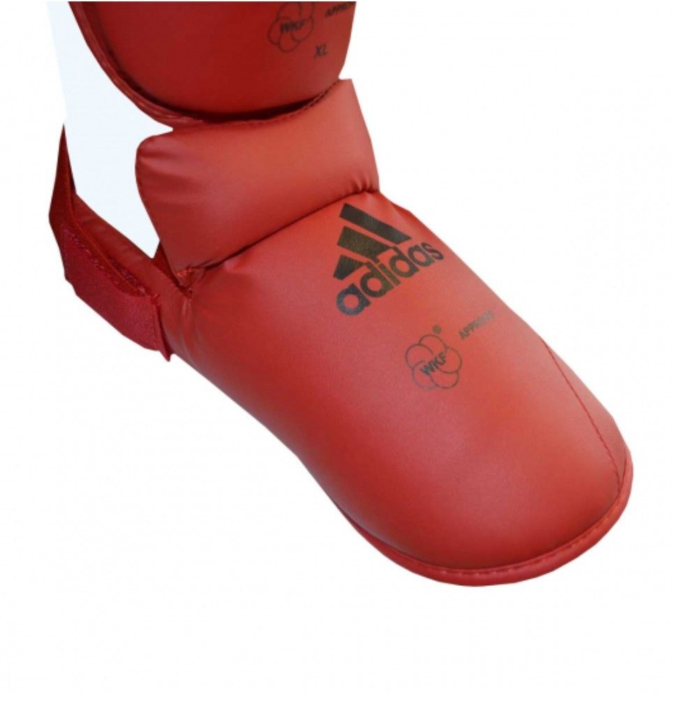 Paratibia Adidas per Karate Omologato WKF protezione per tibia adulto o bambino rosso o blu