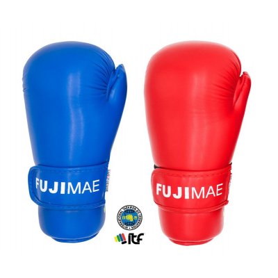 Guanti Semi Contact Omologati ITF FUJIMAE per Taekwondo Approved Blu o Rossi