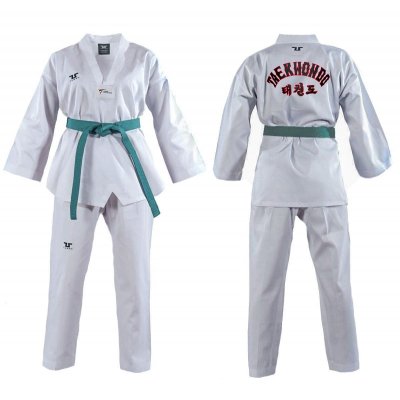 Dobok per Taekwondo Tusah Basic Uniform con Ricamo su schiena Omologato WT WTF bambino e adulto per competizioni ed allenamenti
