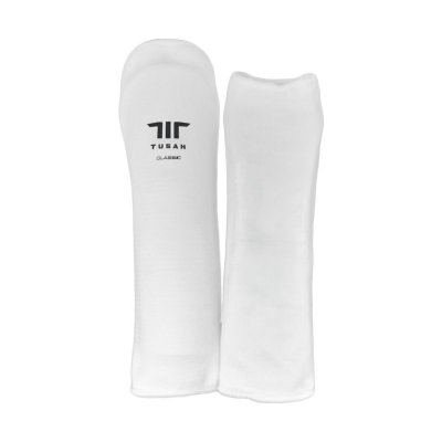 Tusah Paratibia Classic in cotone per Arti Marziali adatto ad allenamento per Karate Taekwondo, Bambini e adulti