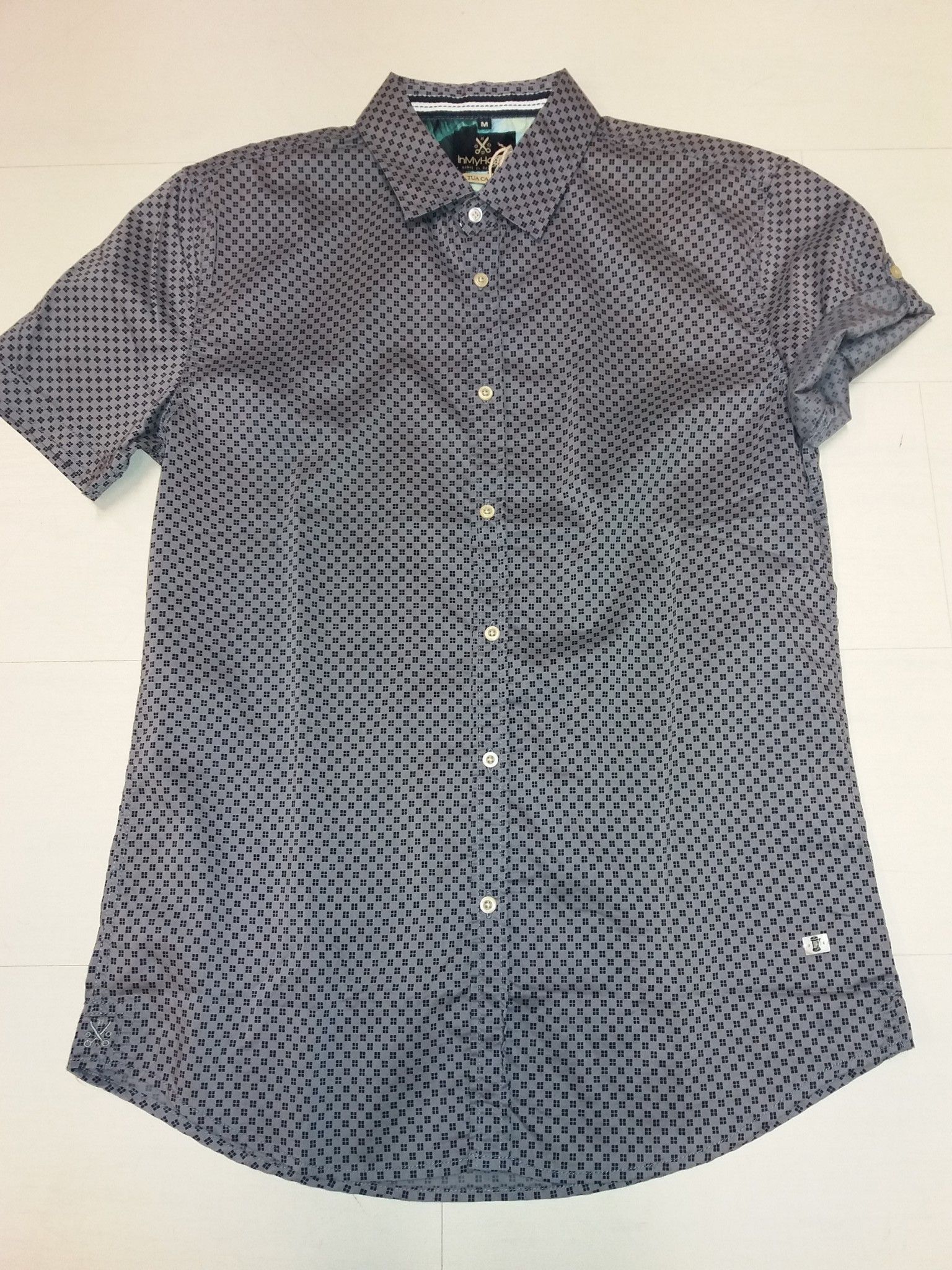 CAMICIA MEZZA MANICA FANTASIA IN COTONE