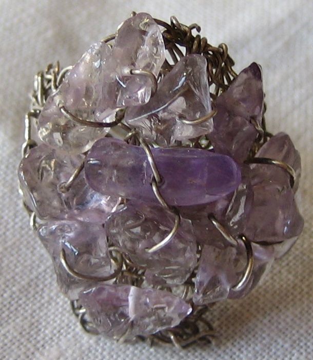 Anello Pavè Ametista