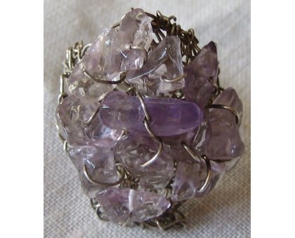 Anello Pavè Ametista