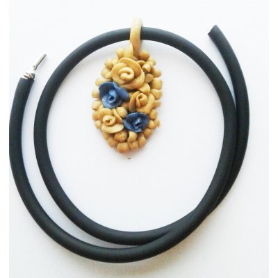 Ciondolo Modellato Roselline Blue