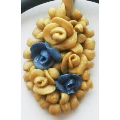 Ciondolo Modellato Roselline Blue